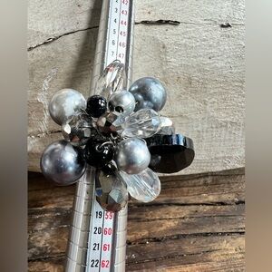 Elegant Black and Silver Statement Ring